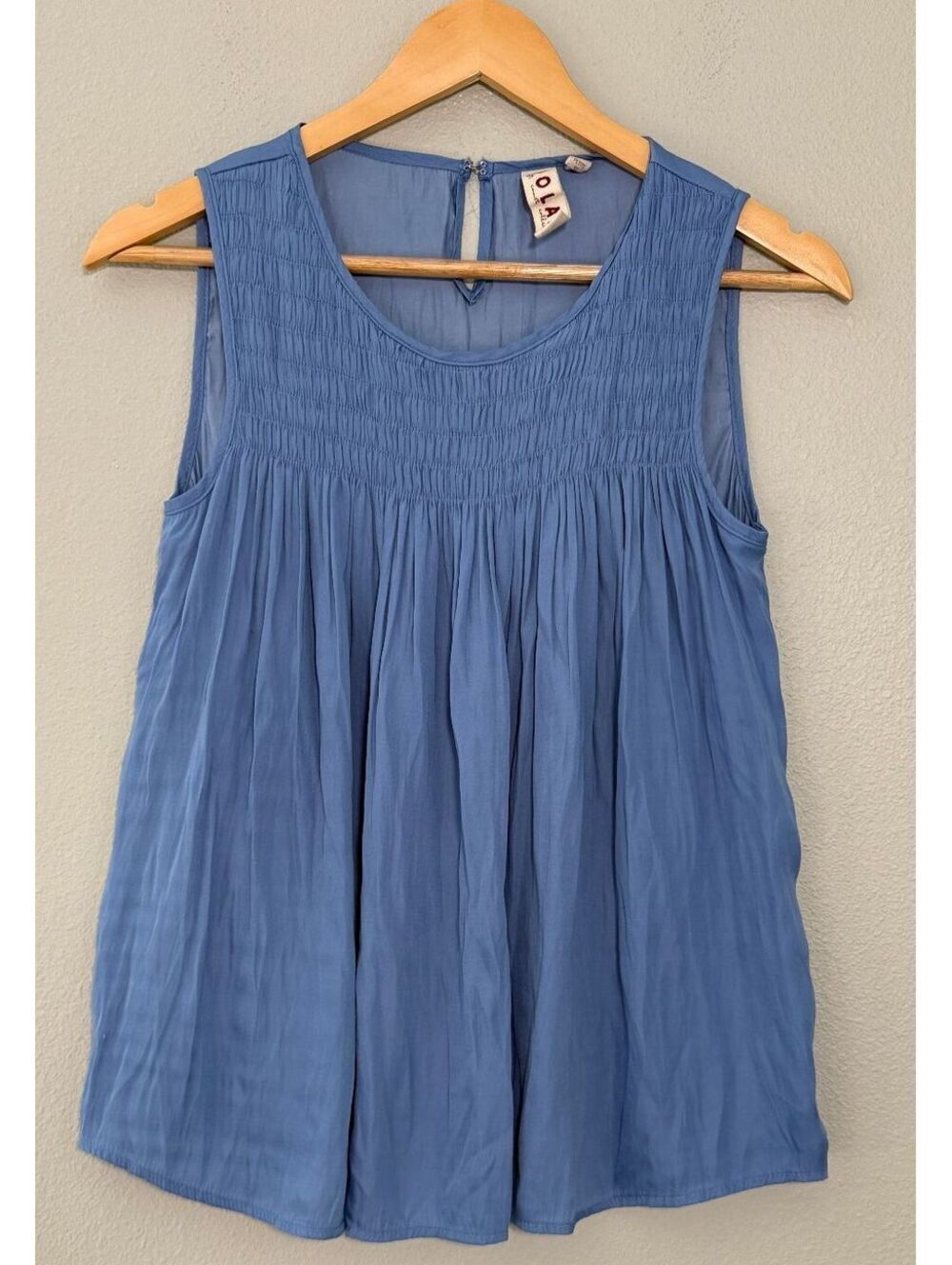 Anthropologie Dolan Smocked Tank Top In Blue - Women's XS Petite